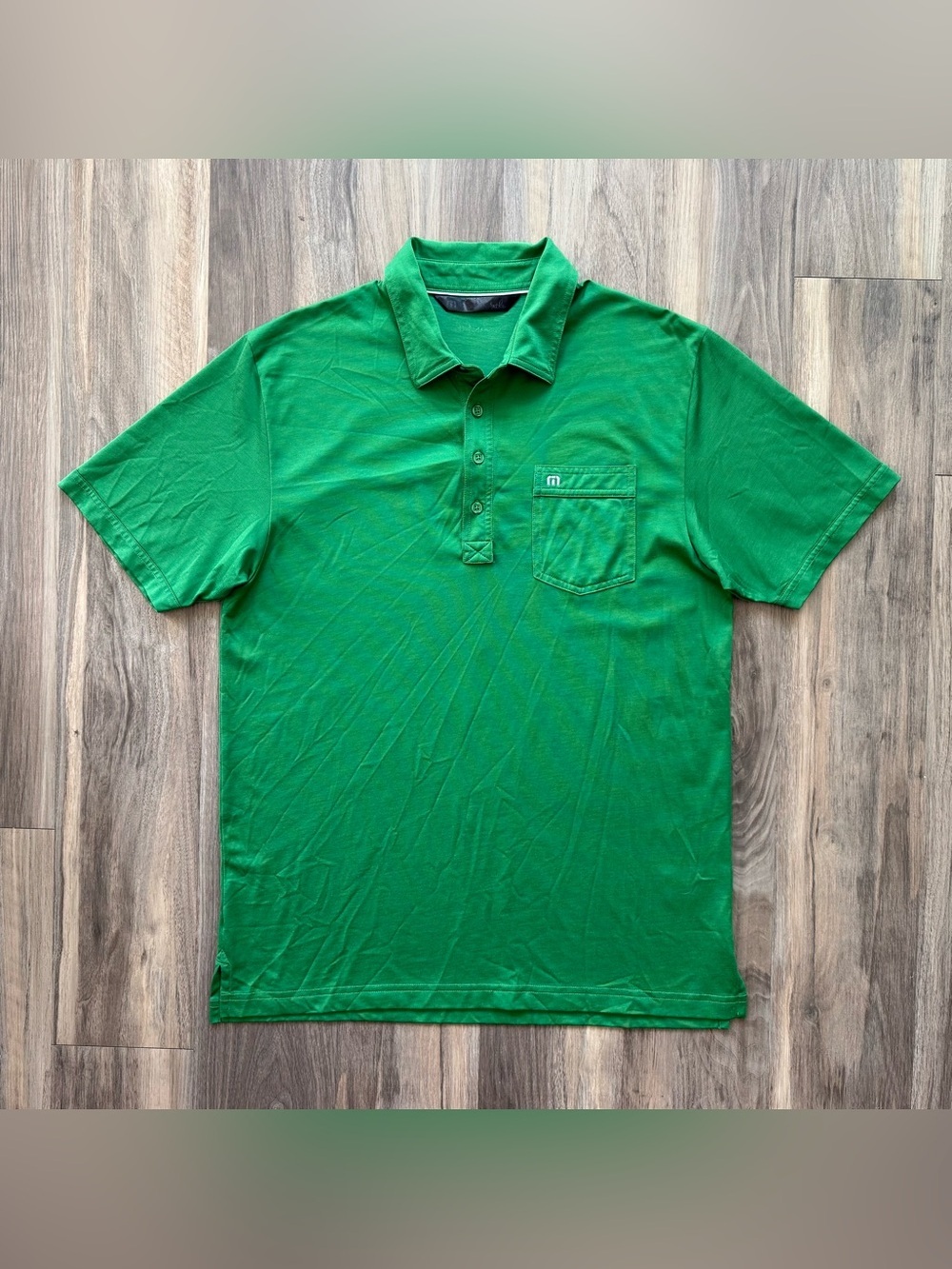 Travis Mathew Kelly Green Golf Pocket Polo Size L